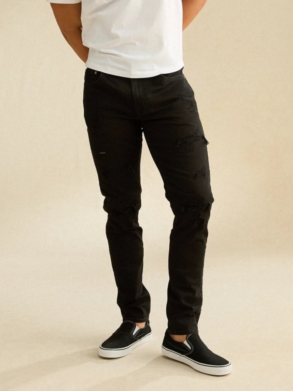 AMERICAN EAGLE AirFlex+ Athletic Skinny Patched Jeans 31 x 30 - NEW NWT